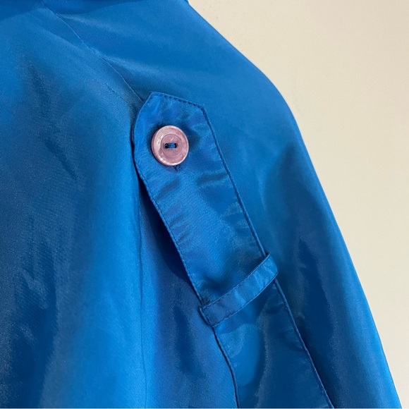 Vintage Women’s short sleeve button up blue top SK & Company secretary blouse - Picture 6 of 7